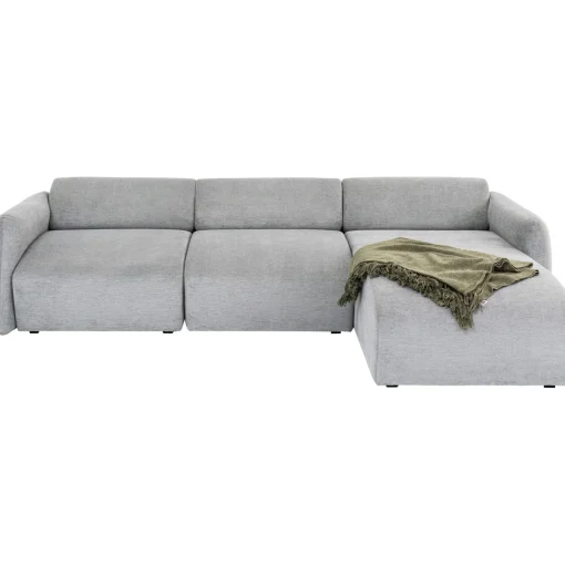 KARE Design Canapés D'Angle|Canapés D Angle Lucca Gris Droite 255Cm