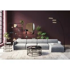 KARE Design Canapés D'Angle|Canapés D Angle Lucca Gris Droite 331Cm