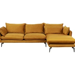 KARE Design Canapés D'Angle|Canapés D Angle Monza Droite Velours Curry 296Cm