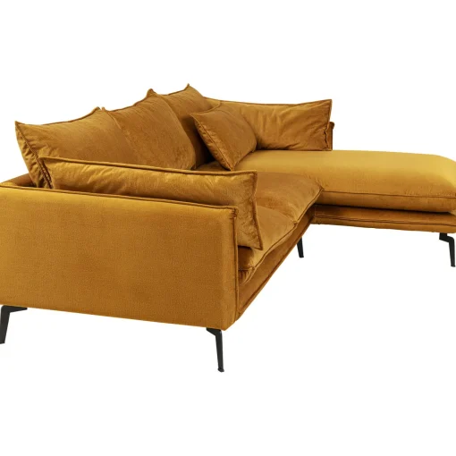 KARE Design Canapés D'Angle|Canapés D Angle Monza Droite Velours Curry 296Cm