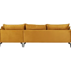 KARE Design Canapés D'Angle|Canapés D Angle Monza Droite Velours Curry 296Cm