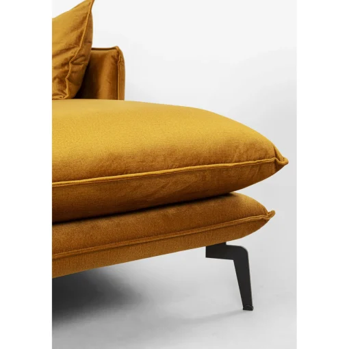 KARE Design Canapés D'Angle|Canapés D Angle Monza Droite Velours Curry 296Cm