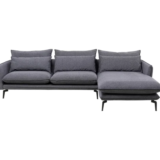 KARE Design Canapés D'Angle|Canapés D Angle Monza Droite Gris 296Cm