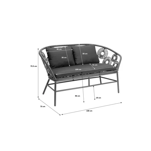 KARE Design Mobilier Lounge|Canapés Ibiza Blanc