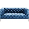 KARE Design 2 Places|Canapés Look 2-Places Velours Bleu