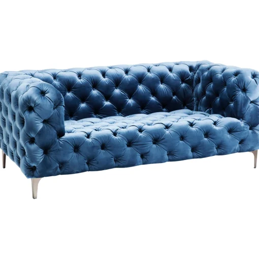 KARE Design 2 Places|Canapés Look 2-Places Velours Bleu
