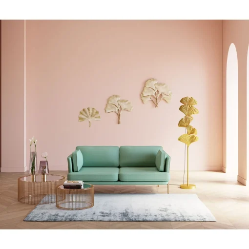 KARE Design 3 Places|Canapés Shirly 3-Places Vert Menthe 221Cm