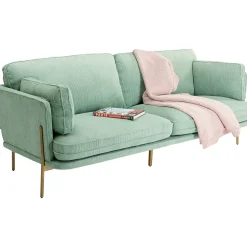 KARE Design 3 Places|Canapés Shirly 3-Places Vert Menthe 221Cm
