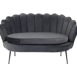 KARE Design 2 Places|Canapés Water Lily 2-Places Noir Gris