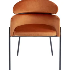 KARE Design Chaises Avec Accoudoirs|Chaise A. Acc. Alexia.Velours Orange
