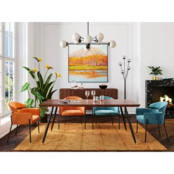 KARE Design Chaises Avec Accoudoirs|Chaise A. Acc. Alexia.Velours Orange
