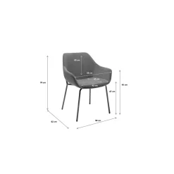 KARE Design Chaises Avec Accoudoirs|Chaise A. Acc. Avignon Orange