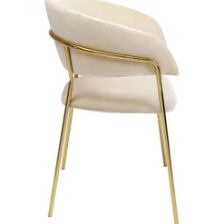 KARE Design Chaises Avec Accoudoirs|Chaise A. Acc. Belle Velvet Creme (2/Set)