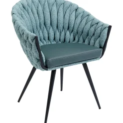 KARE Design Chaises Avec Accoudoirs|Chaise A. Acc. Knot Bleu Petrole