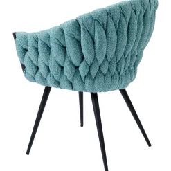 KARE Design Chaises Avec Accoudoirs|Chaise A. Acc. Knot Bleu Petrole