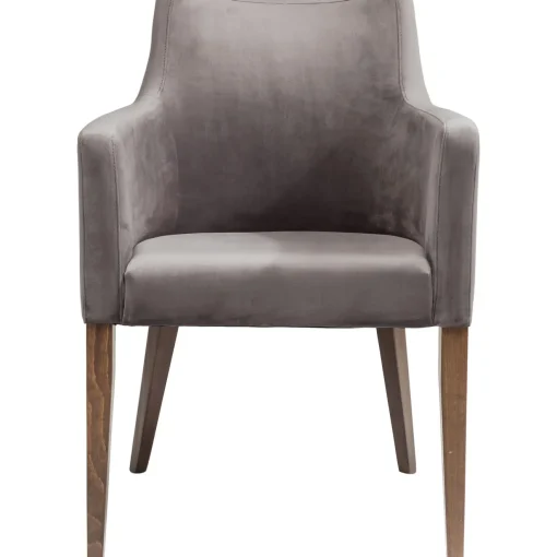 KARE Design Chaises Avec Accoudoirs|Chaise A. Acc. Mode Velours Gris