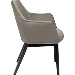 KARE Design Chaises Avec Accoudoirs|Chaise A. Acc. Modino Velours Gris