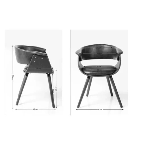 KARE Design Chaises Avec Accoudoirs|Chaise A. Acc. Monaco Choco