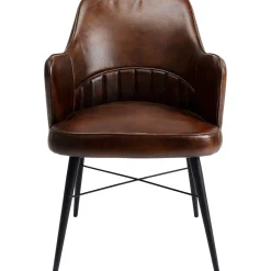 KARE Design Chaises Avec Accoudoirs|Chaise A. Acc. Rumba.Cuir Marron