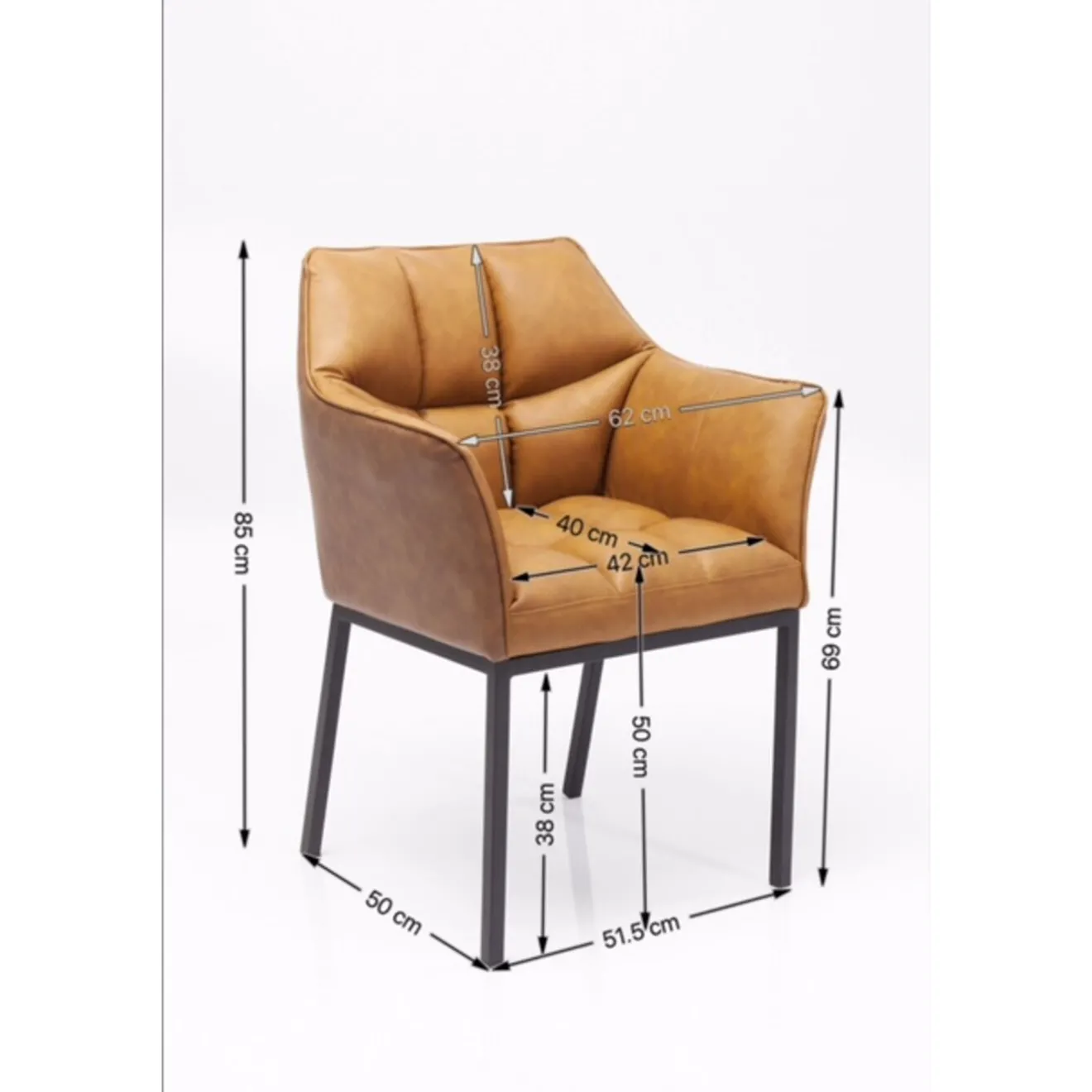 KARE Design Chaises Avec Accoudoirs|Chaise A. Acc. Thinktank Marron