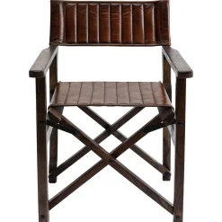 KARE Design Chaises Avec Accoudoirs|Chaise A. Acc. Twist Cuir Marron