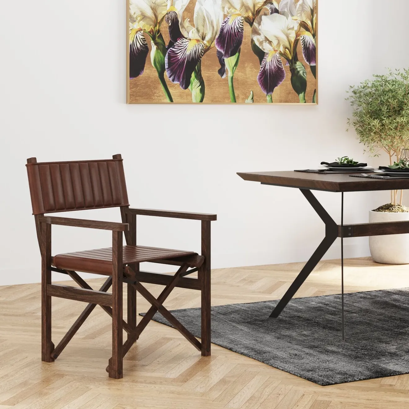 KARE Design Chaises Avec Accoudoirs|Chaise A. Acc. Twist Cuir Marron