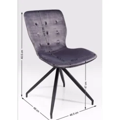 KARE Design Chaises|Chaise Butterfly Gris Fonce