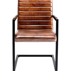 KARE Design Chaises Cantilever|Chaise Cantilever Lola Cuir Marron