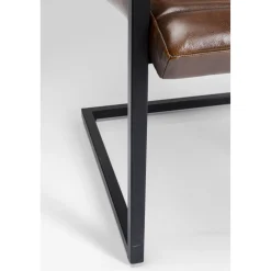 KARE Design Chaises Cantilever|Chaise Cantilever Lola Cuir Marron