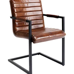 KARE Design Chaises Cantilever|Chaise Cantilever Lola Cuir Marron