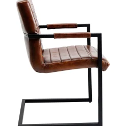KARE Design Chaises Cantilever|Chaise Cantilever Lola Cuir Marron