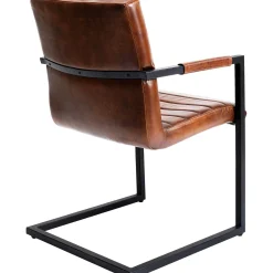 KARE Design Chaises Cantilever|Chaise Cantilever Lola Cuir Marron