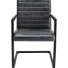 KARE Design Chaises Cantilever|Chaise Cantilever Lola Cuir Gris