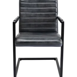 KARE Design Chaises Cantilever|Chaise Cantilever Lola Cuir Gris