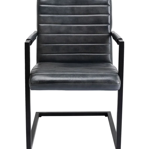 KARE Design Chaises Cantilever|Chaise Cantilever Lola Cuir Gris