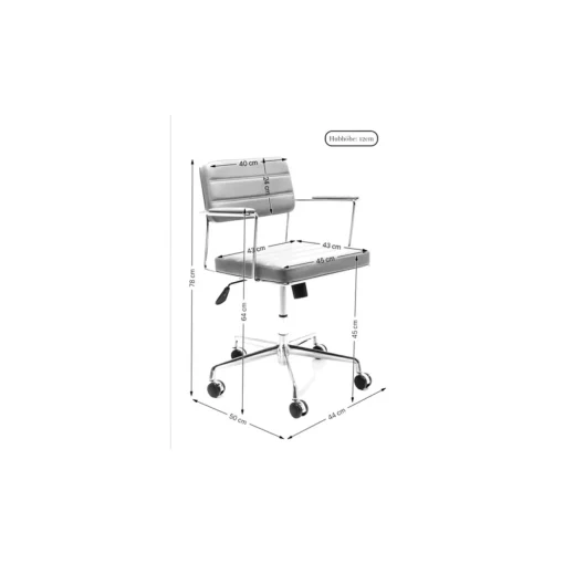 KARE Design Chaise De Bureau|Chaise De Bureau Pivotante Dottore Gris