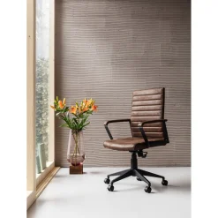 KARE Design Chaise De Bureau|Chaise De Bureau Pivotante Labora Marron