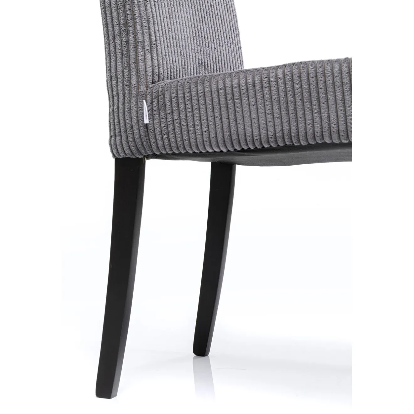 KARE Design Chaises|Chaise Econo Velours Cotele Gris