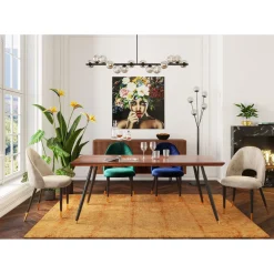 KARE Design Chaises|Chaise Iris Velours Bleu (2/Set)