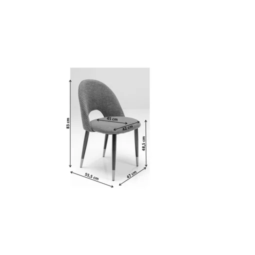 KARE Design Chaises|Chaise Iris Velours Bleu (2/Set)
