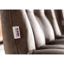 KARE Design Chaises|Chaise Moritz Velours Gris