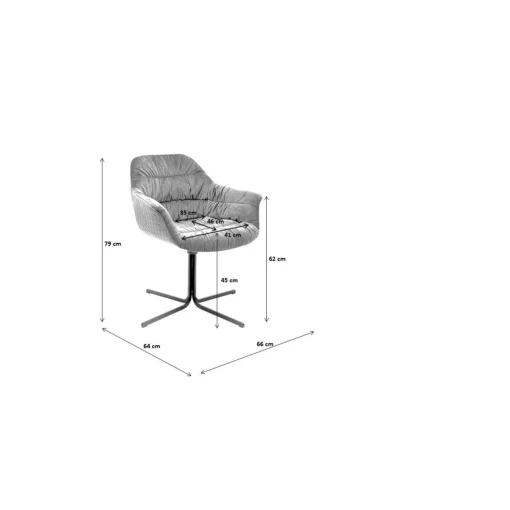 KARE Design Chaises Pivotantes|Chaise Pivotante Colmar Jaune