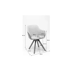 KARE Design Chaises Pivotantes|Chaise Pivotante Lady Loco Taupe