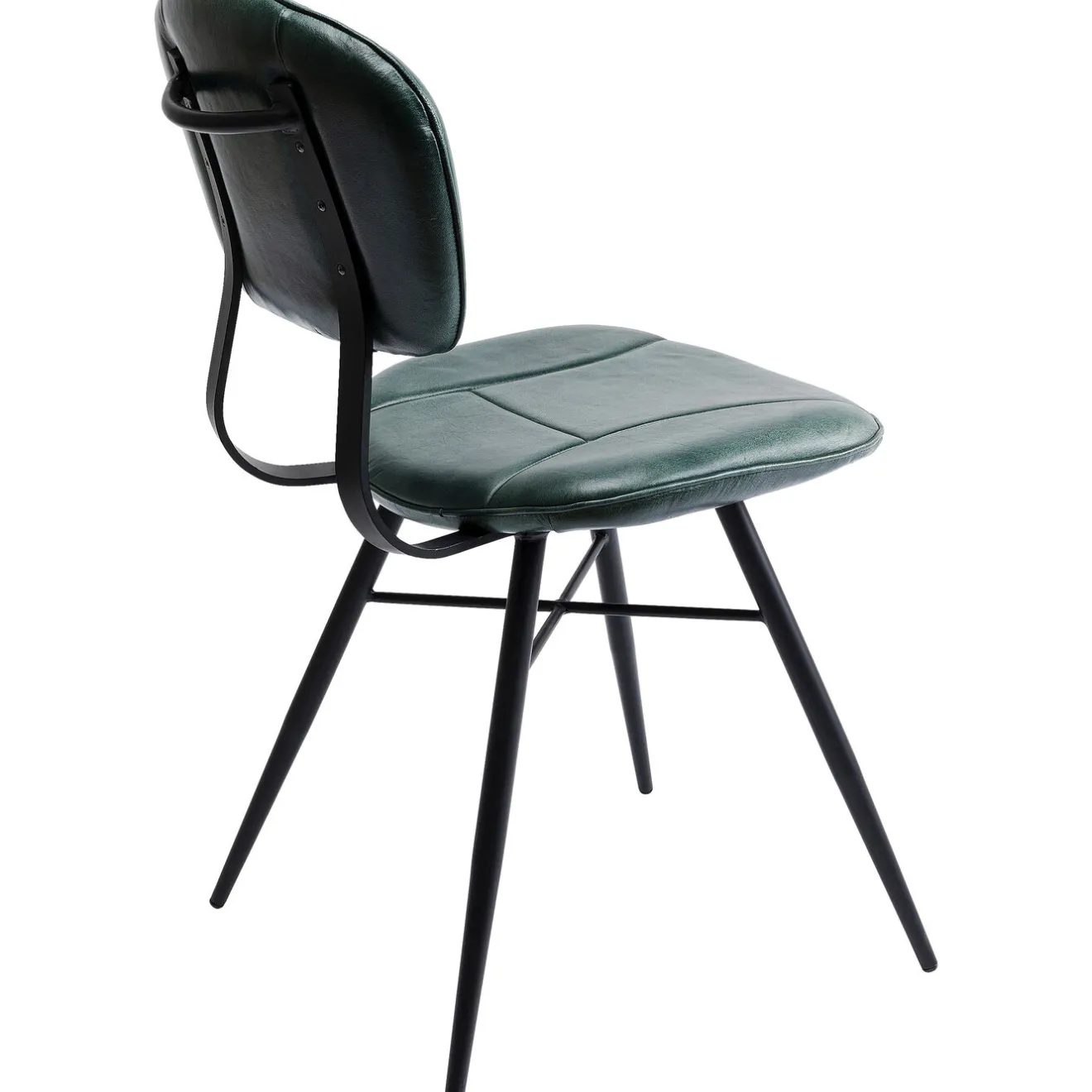 KARE Design Chaises|Chaise Samba Cuir Vert Fonce