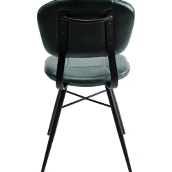 KARE Design Chaises|Chaise Samba Cuir Vert Fonce
