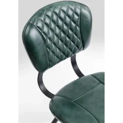 KARE Design Chaises|Chaise Samba Cuir Vert Fonce