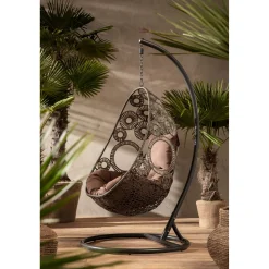 KARE Design Autres Meubles Extérieurs|Chaise Suspendue Ibiza Marron