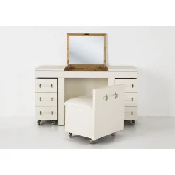 KARE Design Coiffeuses|Coiffeuse Diva Croco Blanche (4 Pcs)