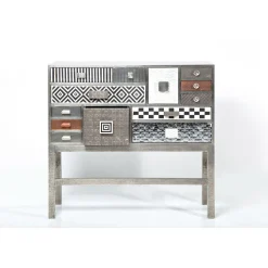 KARE Design Buffets Hauts|Commode Haute Chalet Argent 13 Tiroirs