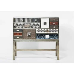 KARE Design Buffets Hauts|Commode Haute Chalet Argent 13 Tiroirs